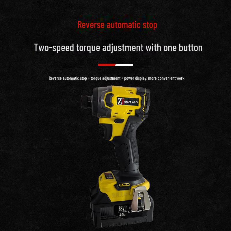 High-Torque Brushless Impact Screwdriver - 260 Nm Multipurpose Handheld Electric Tool with Lithium Battery