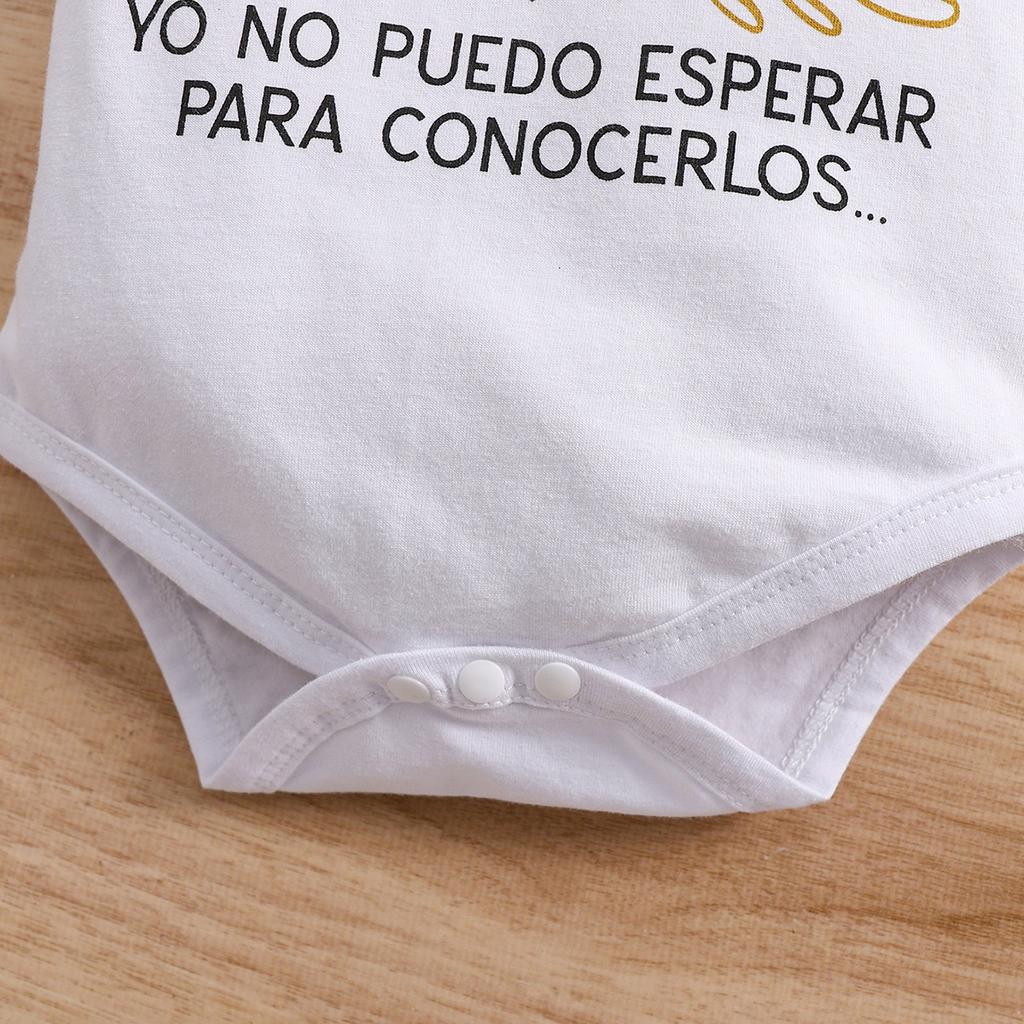 3-18 месяцев Милый детский комбинезон с испанскими буквами и принтом «Abuela Y Abuelo» из хлопка с короткими рукавами