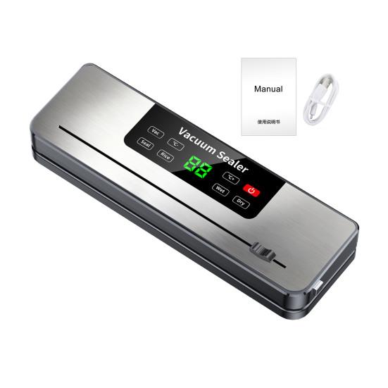 Электрический вакуумный упаковщик с регулируемой температурой запайки, встроенным резаком, портативный запайщик для пищевых продуктов, сенсорный запайщик пакетов для кухни, домашнего использования