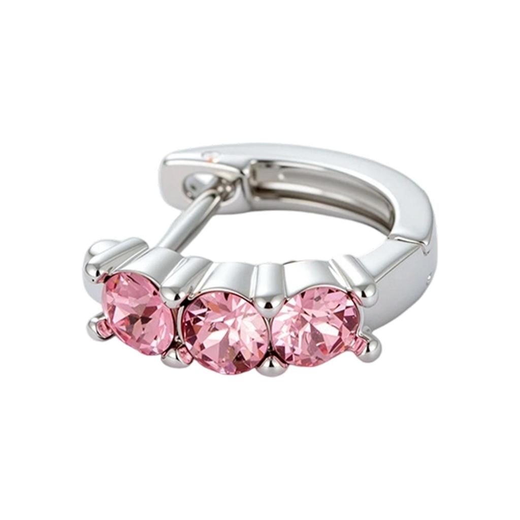 Серия цветов дофамина Каффы с кристальными инкрустациями: Прямой пин 8 мм для свежепроколотых ушей, изысканный дизайн края, изящные серьги для девочек