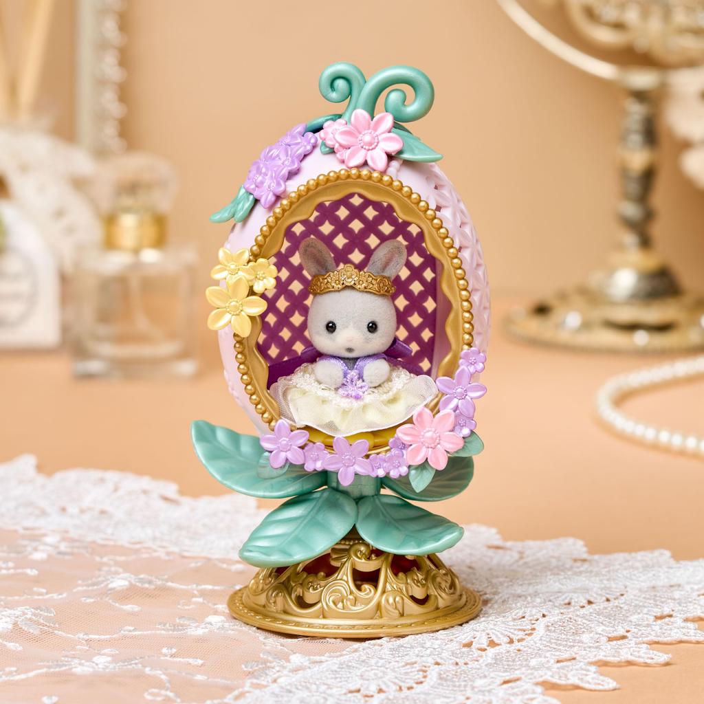 Кукла Sylvanian Families Кролик Цветочный СТ Марк Возраст 8+ Игрушка Sylvanian Epoch "Хлопковое Яйцо" SE-217 Сертифицировано, Вверх, Дом для кукол, Семьи,