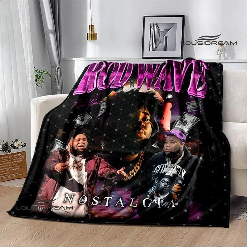 Плед с принтом рэпера Rod Wave Теплые фланелевые пледы Мягкий и удобный плед Домашний дорожный плед Постельные принадлежности Подарок на день рождения