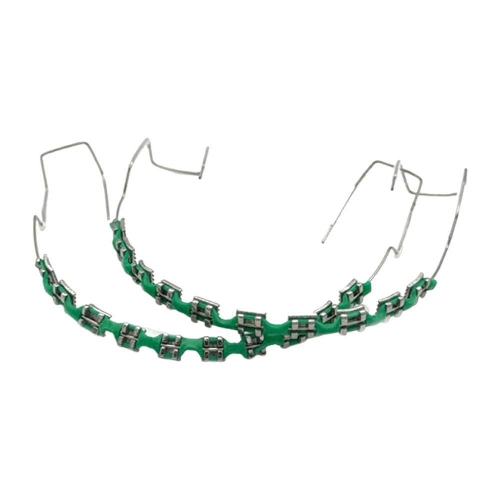 Поддельные брекеты Цветные брекеты для зубов Временные металлические дуги Металлический брекет Ортодонтические лигатурные резинки Стоматологические декоративные аксессуары