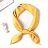 Simple Solid Color Scarf Female Imitation Silk Small Square Scarf 70Cm Basic Style With Shirt Professional Scarf Tied Hair