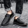 Весенне-осенняя мужская повседневная кожаная обувь, мужская обувь большого размера для вождения автомобиля, мужская дышащая повседневная обувь ручной работы