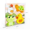 6 Wooden 3D Puzzles, Cartoons, Animals, Fruits, Dinosaurs, Early Education, Cognitive Learning, Puzzles, Hand-Eye Coordination