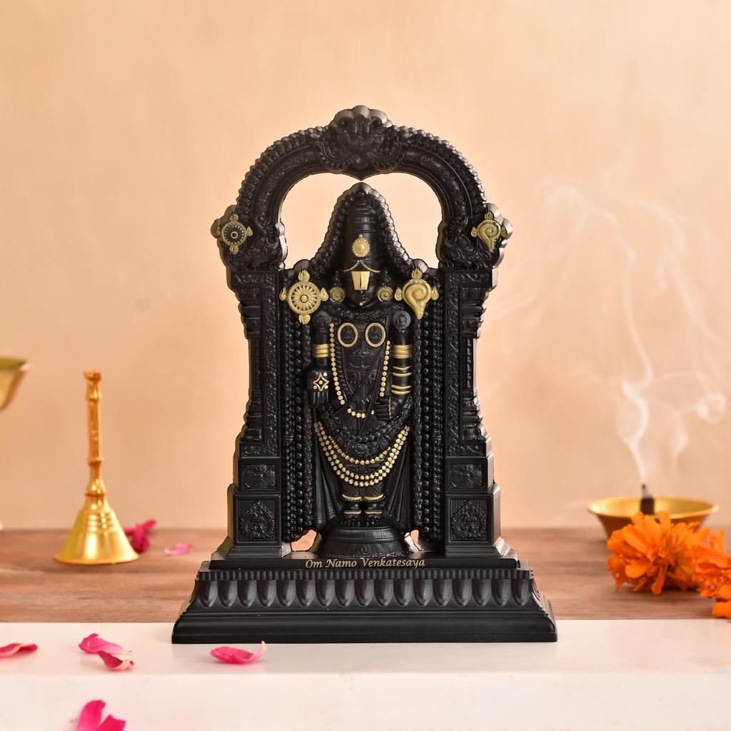 Metal Tirupati Balaji Lord Venkateshwara Statue Idol for Pooja, Home Temple, Office Décor and Gift