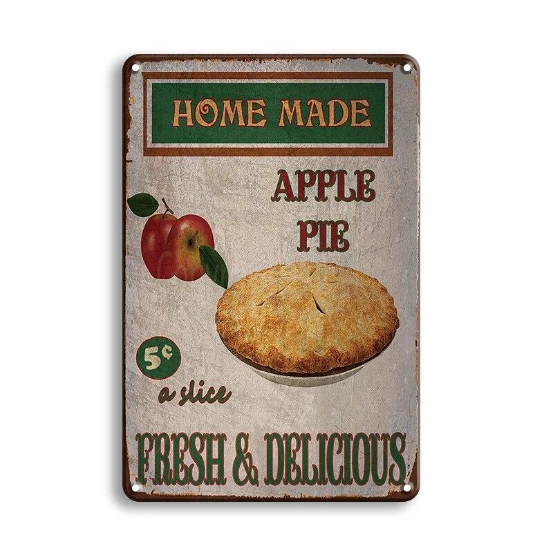 Hot Dogs Burgers Pizza Metal Signs Vintage Posters Kitchen Wall Decoration Tin Sign Bar Home Decor Metal Plaques Art Painting