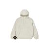 Palace X Gore-Tex Corduroy Jacket Stone Logo Print Half-Zip Hooded Jacket Unisex Jacket Gray P21GT025