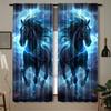 2 шт. Шторы с рисунком лошади, декоративные шторы на окна, оконные драпировки для спальни, гостиной, домашнего декора, украшения комнаты