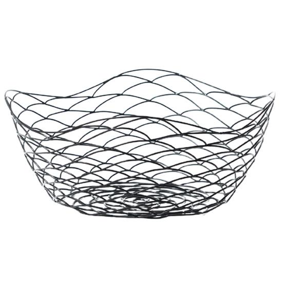 Железная корзина для фруктов, простая бытовая ваза для фруктов в скандинавском стиле, волнистая полая резная конструкция, железная ваза для фруктов для дома