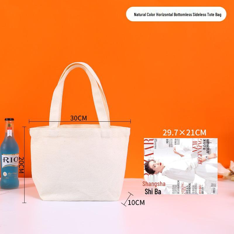 Высококачественная холщовая сумка-тоут с индивидуальным логотипом - Белая, Пустая, Персонализированная печать