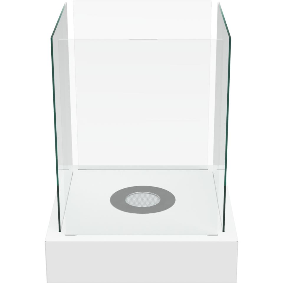 Настольный камин на биоэтаноле TANGO4 TÜV белый с декоративными камнями