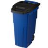 Мусорный бак Squirrel большой, колесное ведро, синий, 45 л, 2 колеса, со сливной пробкой, сделано в Японии, 45C2
