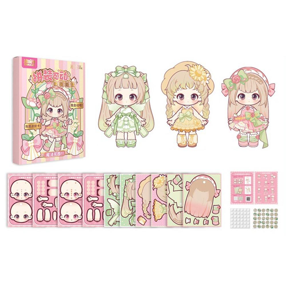 Мультяшный набор для переодевания своими руками, 3D-дизайн, 3D-одевание, бумажные куклы, родитель-ребенок