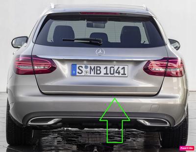 Mercedes C Class S205 Estate Хромированная отделка багажника — Акцент на задней двери — Деталь задней части автомобиля премиум-класса — Усилитель блеска