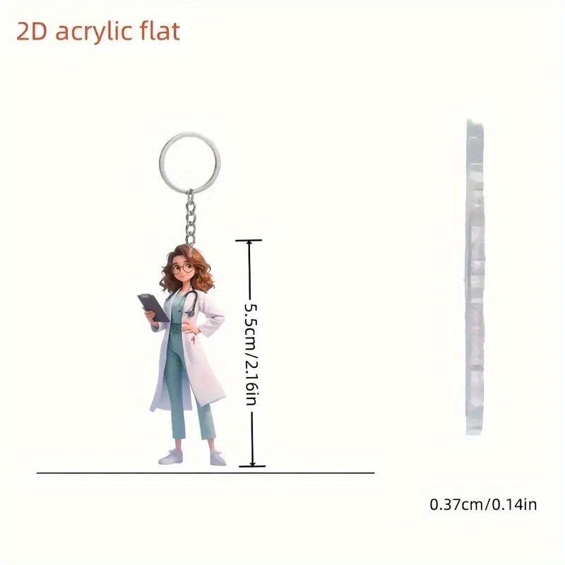 Новый акриловый плоский доктор автомобильный брелок для ключей с изображением его и ее истории, мобильный телефон, рюкзак, кулон