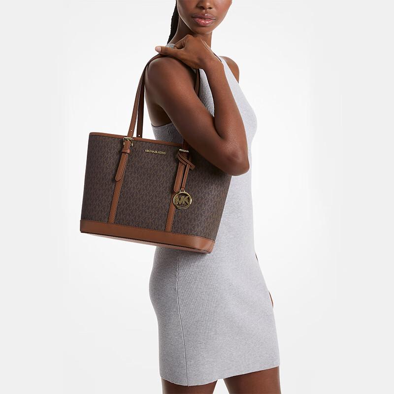 Michael Kors JET SET TRAVEL Signature Print Small Tote Bag