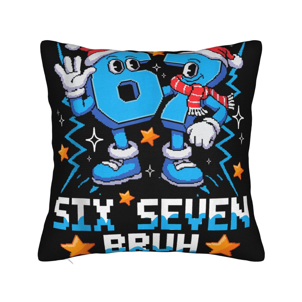 67 Шесть Семь 6-7 Забавная Итальянская Мем-Подушка для Мозга Наволочка Мягкая Наволочка Милая Забавная Наволочка для Дивана Спальни Домашний Декор