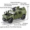 1:18 Модели Игрушки Автомобилей DongFeng MengShi Металлические Литые Военные Внедорожники Инерционный Звук Свет Двери Открываются Мальчик Образовательные Игрушки