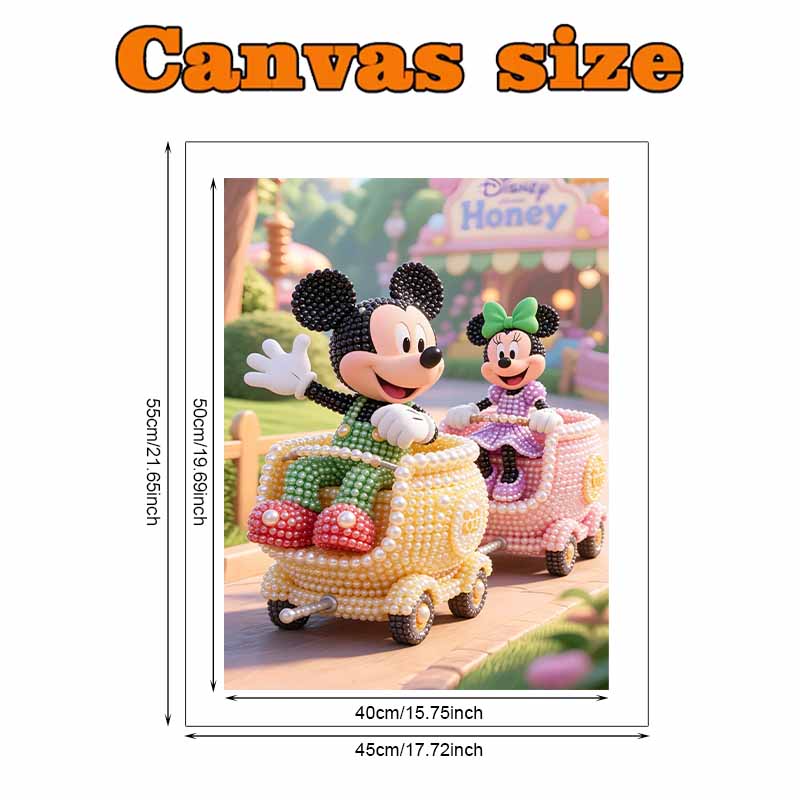 Disney Pearl Painting 5D Mickey Minnie Mouse Pearl Gemstone Art Diamond Painting Kit for Adults Beginners Gift Ideas Home Decor Crafts Supplies