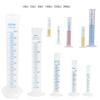 1pcs 10/25/50/100/250/500ml Plastic Measuring Cylinder Lab Graduated Cylinder Chemistry Lab Standard Measurement Cup