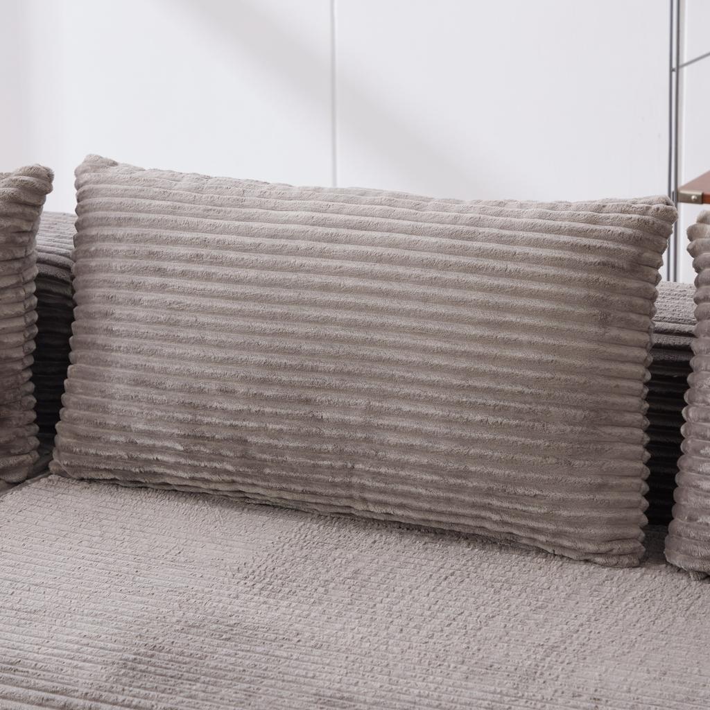 Modular compression sofa made of chenille fabric, filled with 30D foam. Easy to move and non-slip floor, ideal for living room and other rooms.GRAY