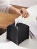 1pc Modern Design Pu Square Tissue Bag, Tissue Box For Home Office Hotel Desktop Decoration, Car Tissue Storage Cover