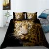 Leopard Series Digital Printing Quilt Cover Pillowcase Two Or Three-Piece Set Polyester