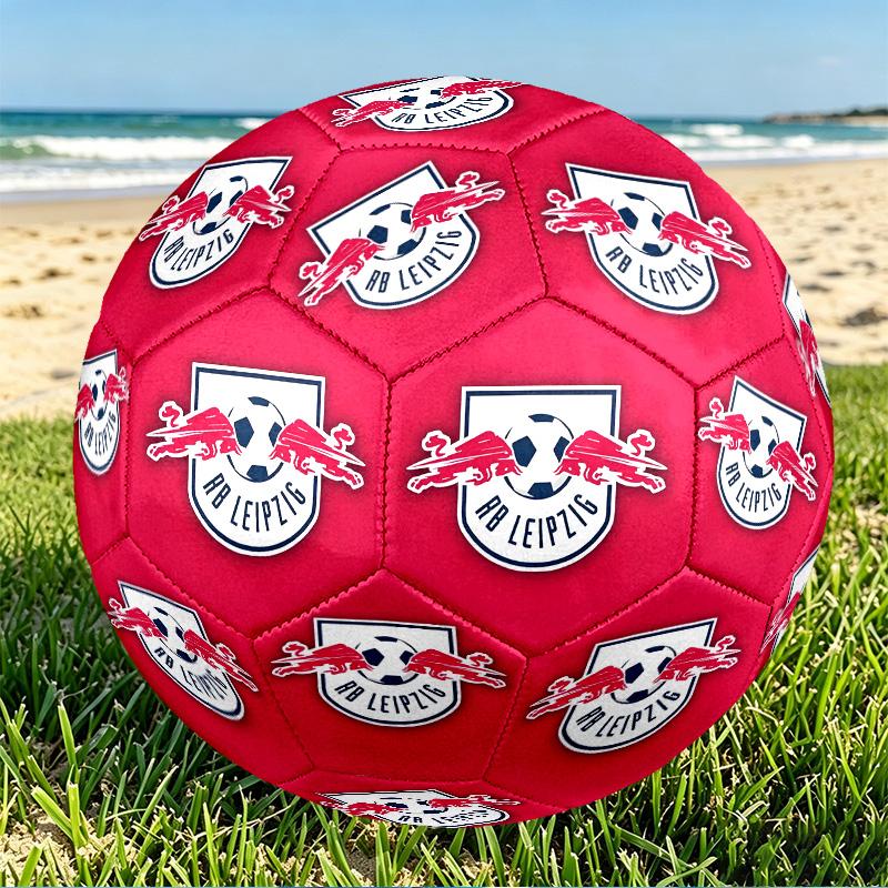 RB Leipzig Print Size 5 Soccer Ball, PU Wear Resistant Football for Match Training and Daily Practice, Birthday Gift for Soccer Fans