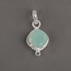 Кулон из аквахалцедона, Ювелирное изделие из стерлингового серебра 925 пробы, Кулон с драгоценным камнем, Подарок для нее, Изящное украшение ручной работы
