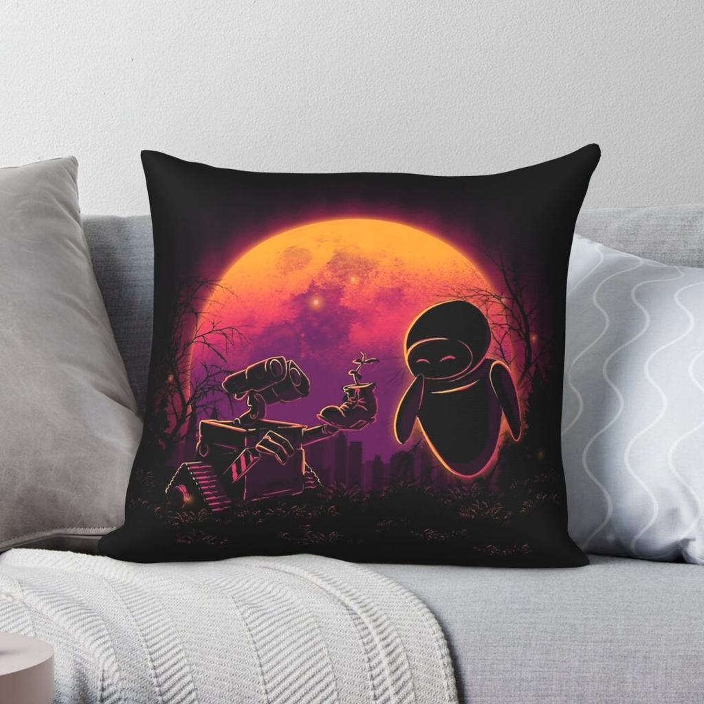 Love In The Space Square Pillowcase Polyester Linen Velvet Printed Zip Decorative Room Cushion Cover