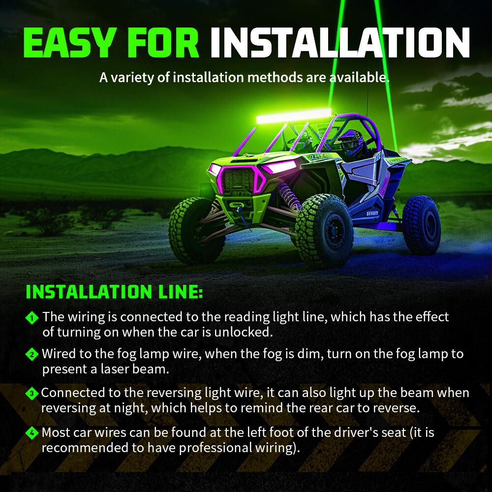 2x Лазерный Зеленый Светодиодный Плетеный Флаг-Антенна с Пультом для Квадроцикла UTV Can Am Polaris