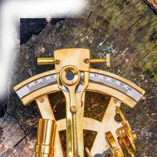 Ручной работы латунный секстант 10,16 см полированный морской морской декор Рождественский новогодний подарок на годовщину свадьбы для нее его