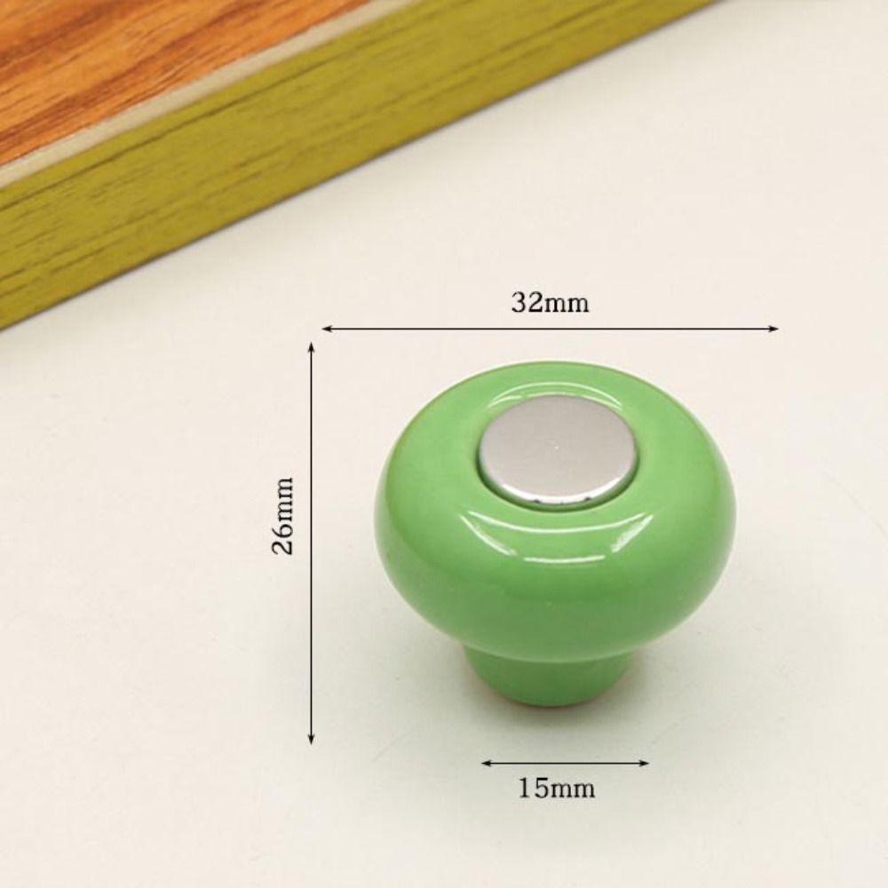 Single Hole Ceramic Cabinet Knob European Style Drawer Knobs Door Pull Handles Children's Room