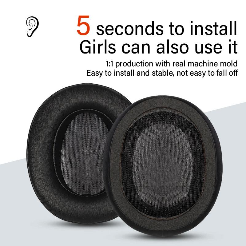 1 Pair Replacement Earpads For Panasonic RP-HD10E Headphone Protein Leather Ear Cushions