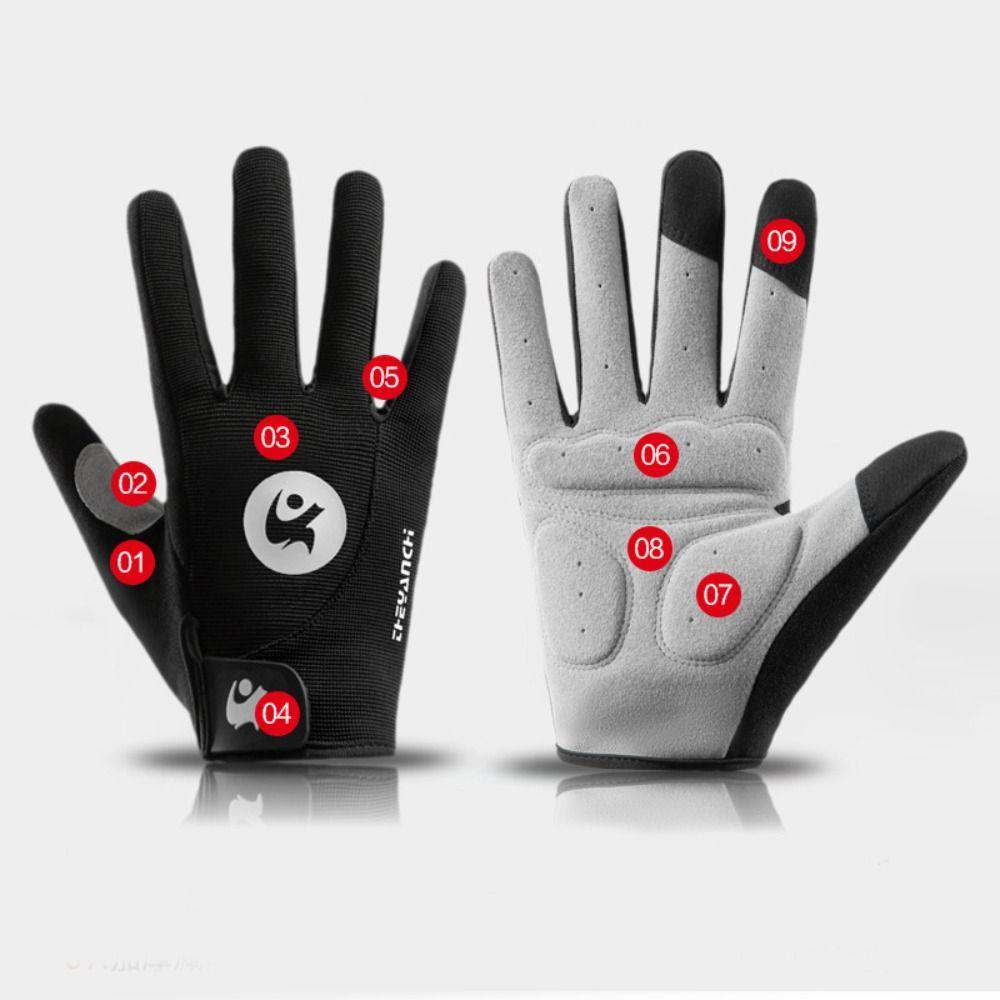 Силиконовые противоскользящие велосипедные перчатки с полными пальцами, гигроскопичные и влагоотводящие перчатки для шоссейного велосипеда