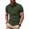 Men'S Short Sleeve Polo Shirt 3D Digital Printing Business Casual Button Polo Shirt