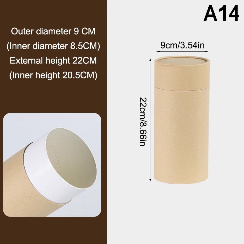1 шт. Туба для упаковки флакона эфирного масла, коробка, крафт-картонные тубы, круглые крафт-бумажные контейнеры для карандашей, чайница, кофе