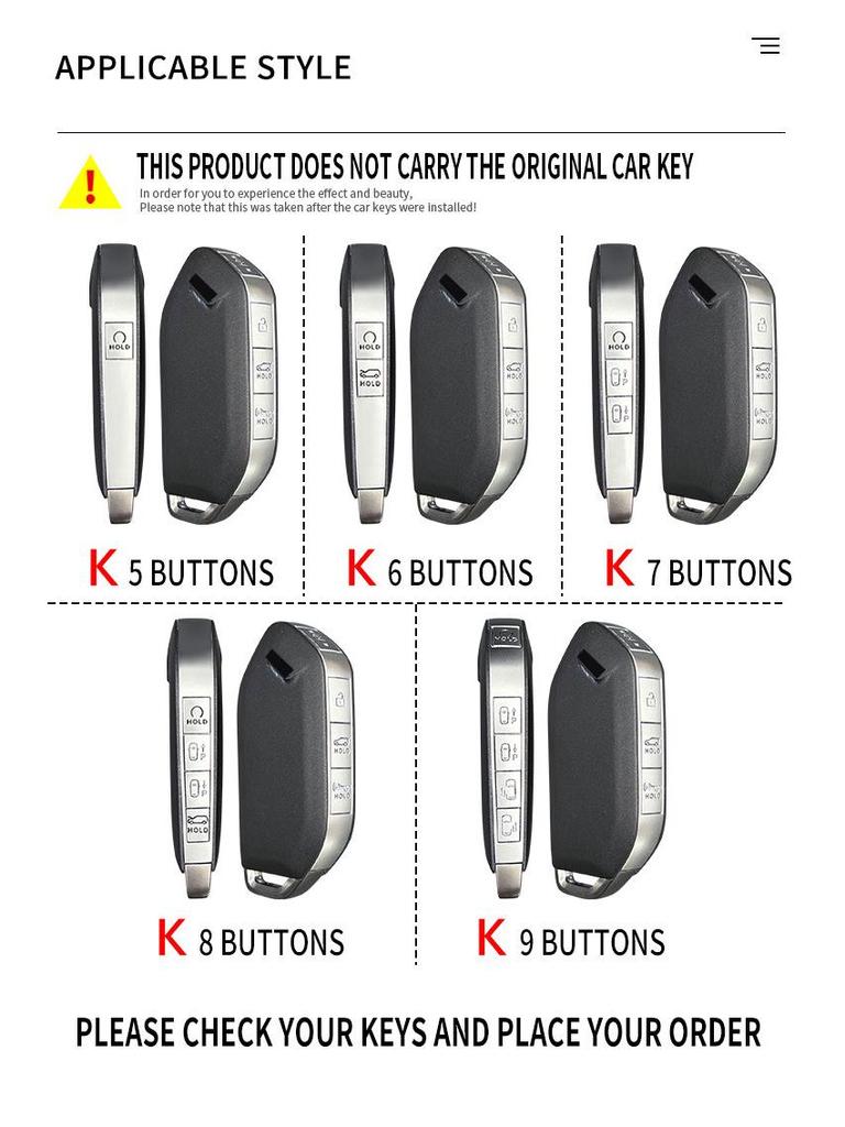 2024 Kia EV5/EV6/EV9 Premium Metal Key Case