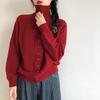 Универсальный кардиган-куртка с высоким воротником, женский осенне-зимний, новый, свободный и тонкий, утолщенный, мягкий и восковой свитер