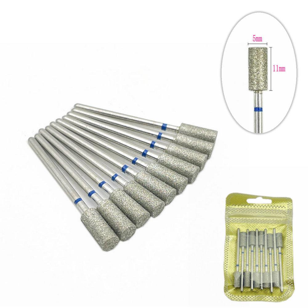 10pc/set Nail Drill Bit Rotary Bits Daimond Nail Polisher For Electric Manicure Machine Milling Cutter Bur Nail Art Tool Accessories