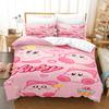 2026Cartoon Pink Star Kirby Allies Duvet Cover Pillowcase Bedding Set Adult Boy Girl Bedroom Decoration Single Double Large Size