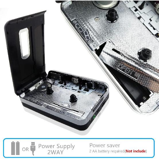 Reshow Cassette Tape Player – Portable Tape Player Audio Cassette to Digital Converter, Compatible with Laptops and Personal Computers Convert