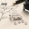 Ink And Scoring Pen Vintage Precision Dotting Set, Interchangeable Roller Wheel for Decorative Border Tool Dashed Lines, Dual Mode Scriber Drawing,