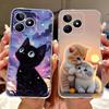 For Realme Note 50 Case RMX3834 Cute Cat Painted Cover Clear Silicone Soft TPU Phone Case For Realme Note 50 Note50 Fundas Coque