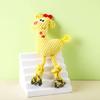 Плюшевая игрушка для жевания для домашних животных, чистка зубов, устойчивая к укусам, в форме оленя, пищащая игрушка для жевания кошек и собак с хлопковой веревкой желтого цвета