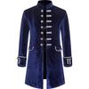 Men Steampunk Gothic Victorian Jacket Vintage Wine Red Velvet Tailcoat Medieval Frock Coat Uniform Party Halloween Costume Homme