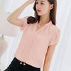 Elegant Women Casual Short Sleeves Chiffon Shirt For Summer Office And Formal Wear