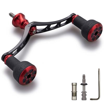 Рукоятка катушки HEIGHTEN 98 мм для спиннинговых катушек Shimano и Daiwa серии TPE, (Черный Красный) (479)